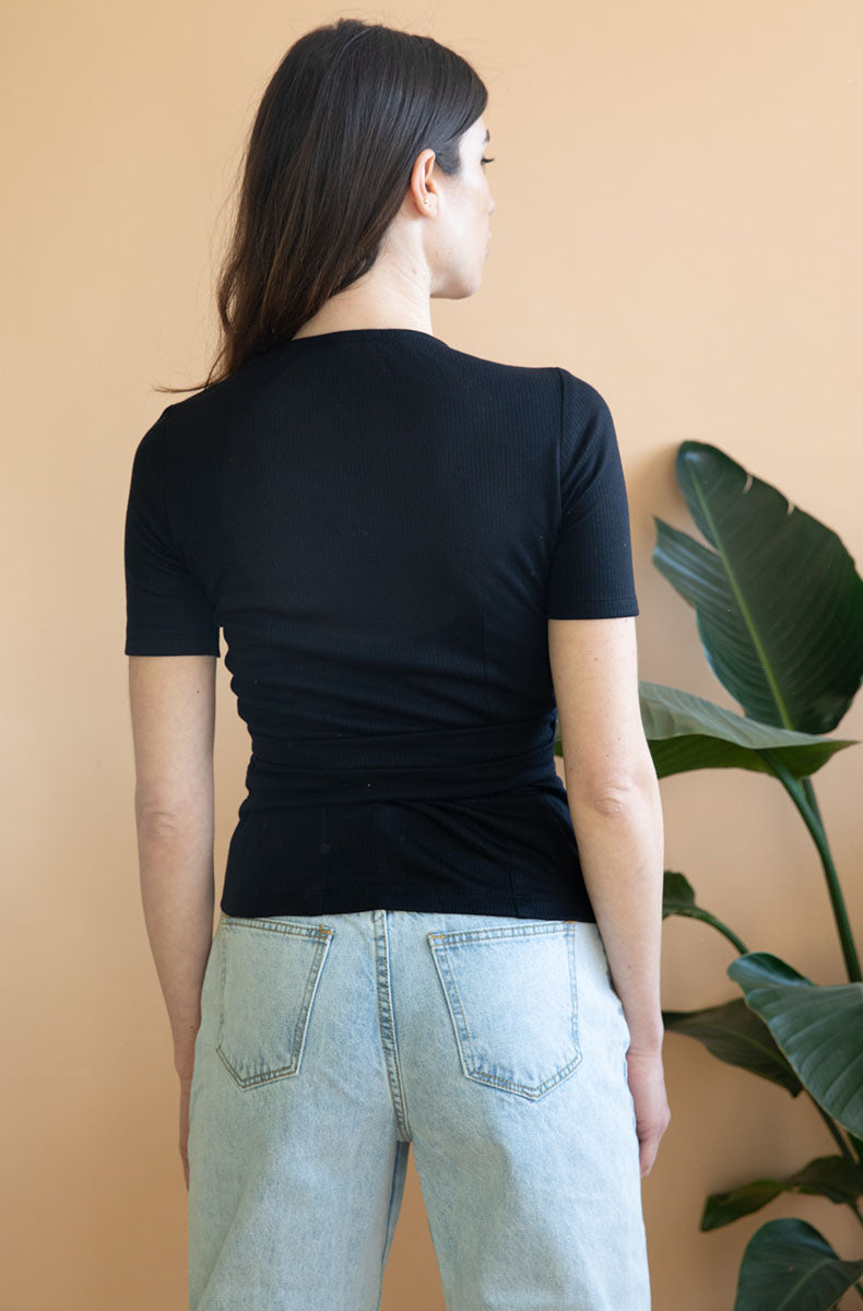 Black olive wrapover